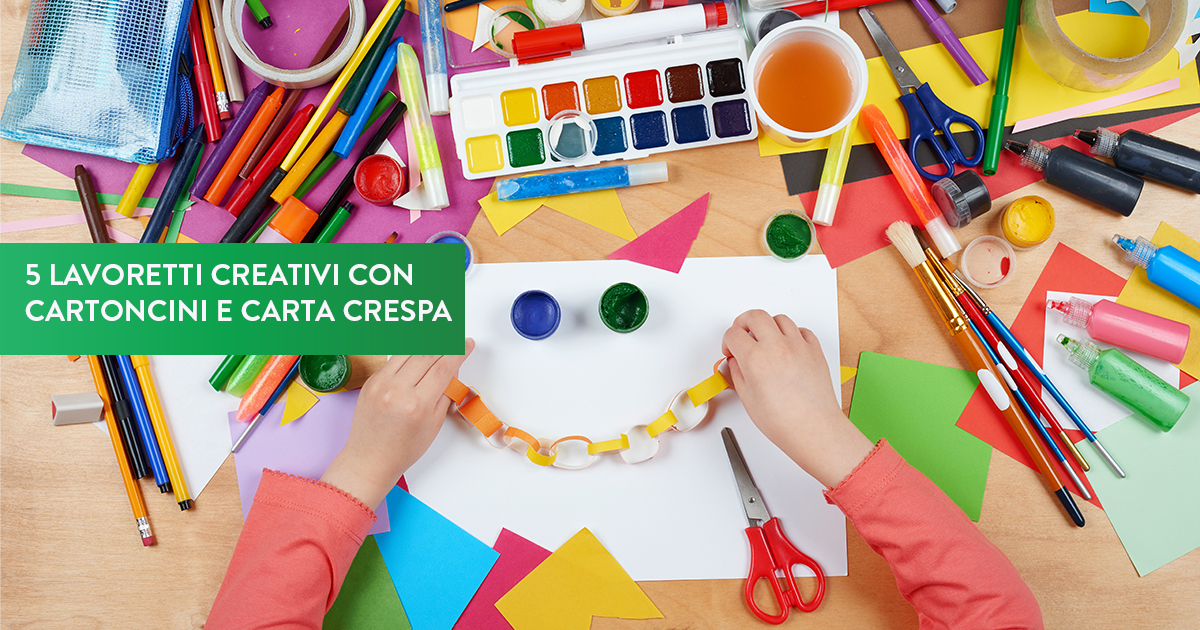 Cartoncini colorati e carta crespa: 5 lavoretti per bambini creativi